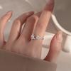 ANENJERY Cute Bear Square Zircon Rings for Women Girls Party Birthday Gifts Jewelry Wholesale