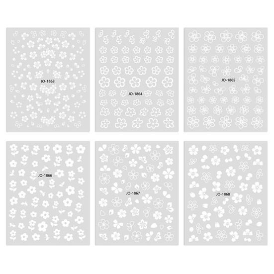 Manicure Decal Removable DIY Self-adhesive Flower Pattern Manicure Sticker Salon Supplies