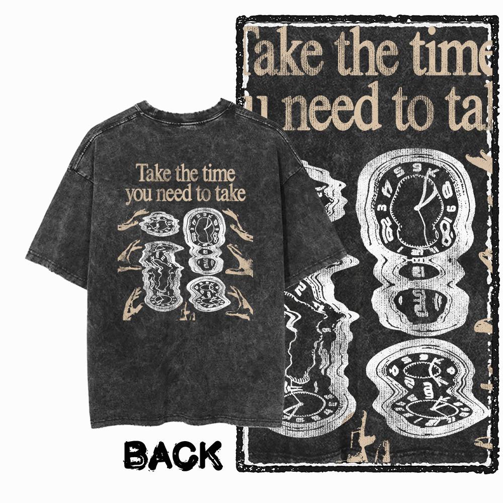 G Back Print Streetwear Cotton Streetwear Mens Tshirt Acid Washed Big Size Cool Vintage Oneck mens Tee Tshirt