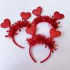 Юшенг Обруч для волос Романтический Красный Декор в виде сердца Повязка на голову День святого Валентина Свадьбы Вечеринки Выражение любви Подарок Аксессуар для волос