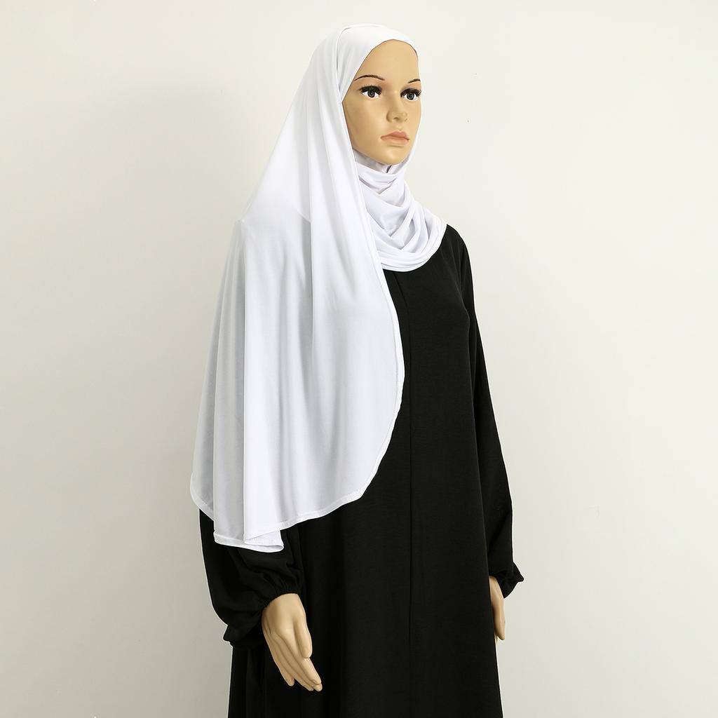 Laven Women Elegant Khimar Modest Muslim Islamic Ramadan Soft Lightweight Jersey Hijab Long Scarf Amira Prayer Abaya Jilbab