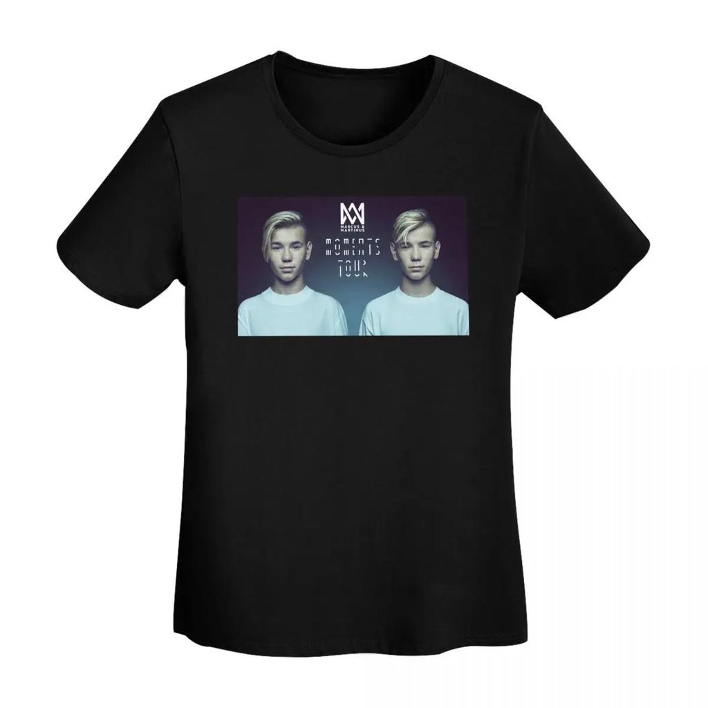 Marcus And Martinus Sweden Norway Eurovision TShirt Women Short Sleeve T Shirts ONeck Streetwear Cotton Summer Tees Streetwear