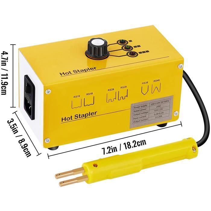 Kit De Réparation En Plastique à Chaud Hot Agrafeuse En Plastique Kit De Soudage Réglable 220V Avec Outil de Pistolet (600 agra A349