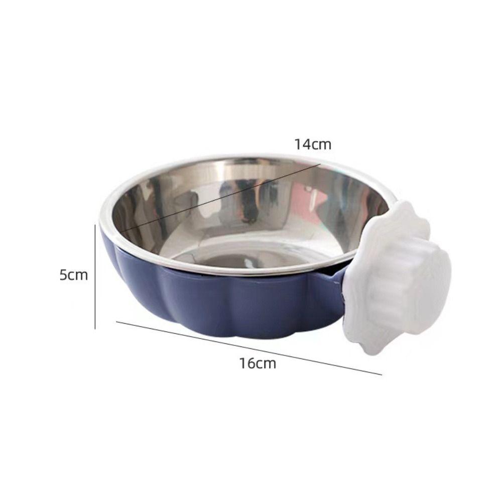 Stainless Steel Pet Cage Bowl Hanging Design Pet Food Basin Detachable Pet Feeding Bowl Cat Dog