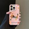 Polka Dot Dachshund for Apple 16 PROMAX Phone Case for IPhone 14 Cartoon 15 Lychee Pattern 13 Soft Shell 12