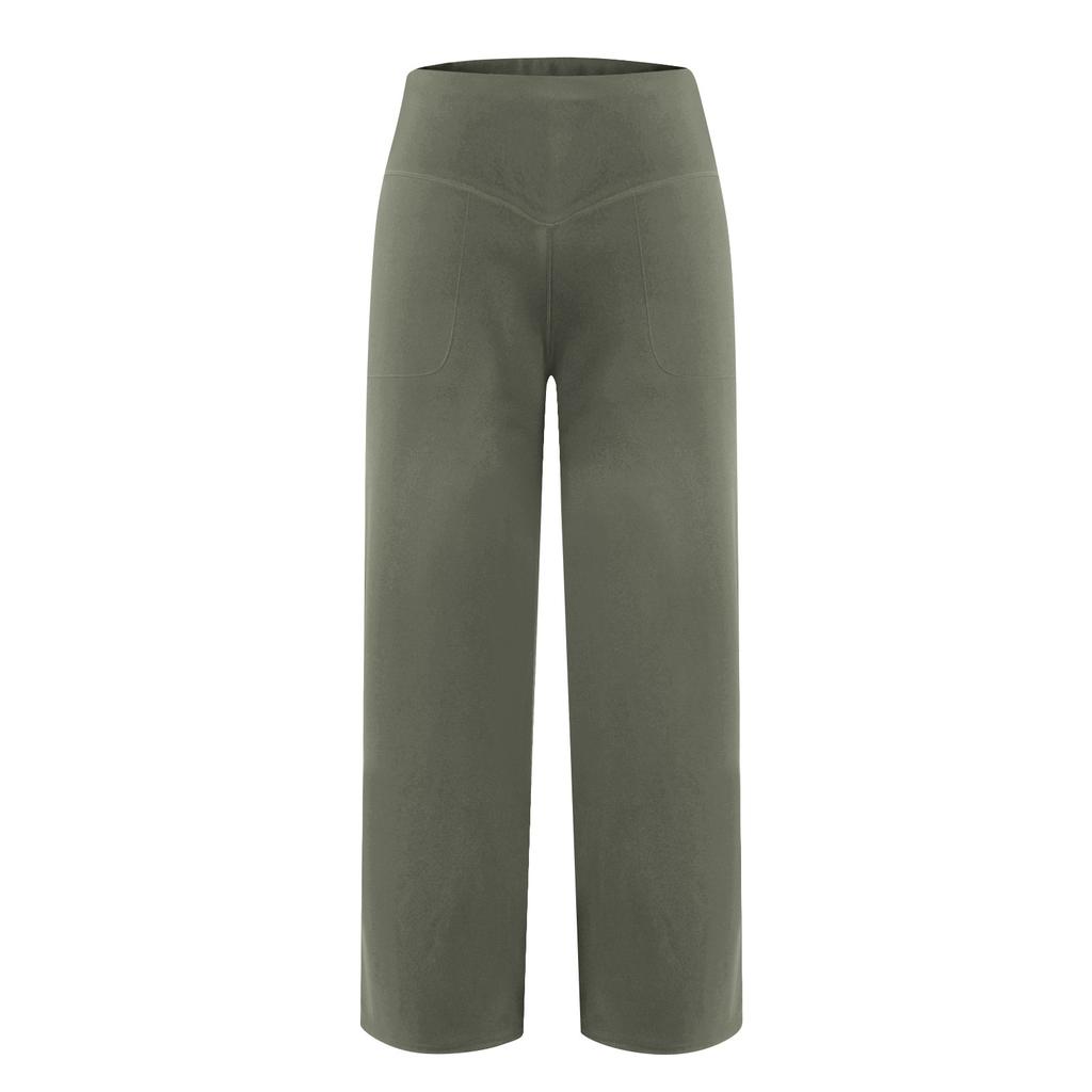 Широкие брюки для женщин, брюки для йоги, спортивные штаны с высокой талией и карманами, эластичные брюки, удобные спортивные спортивные штаны для тренировок