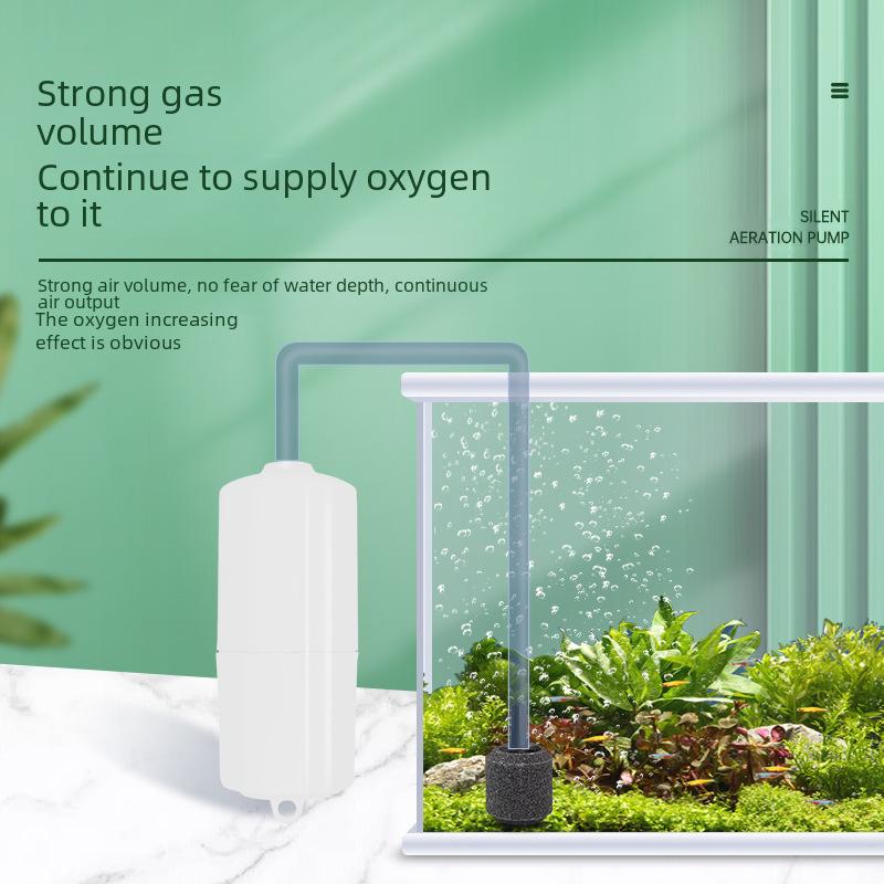 Компактный USB-кислородный насос для аквариумов и рыбалки на открытом воздухе: Бесшумный и эффективный оксигенатор