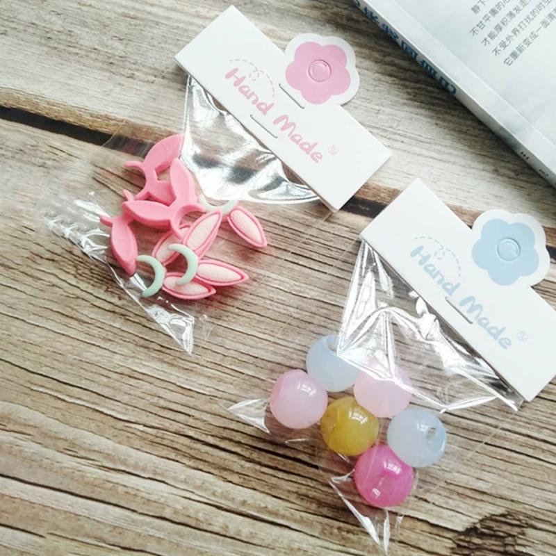 100Pcs/Lot Foldable Packaging Paper Cards Colorful Flowers Cards For Handmade Jewelry Retail Hang Tag Flowers Display Cardboard