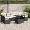 8-piece Garden Sofa Set with Cushions Black Poly Rattan vidaXL, 2-seater Garden Sofa with Storage 3357510