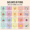 2026 Funny Pun Calendar Daily Tear-Off Desk Calendar with 365 New Puns Jokes And Notes Compact Spiral Bound for Office Home Decor