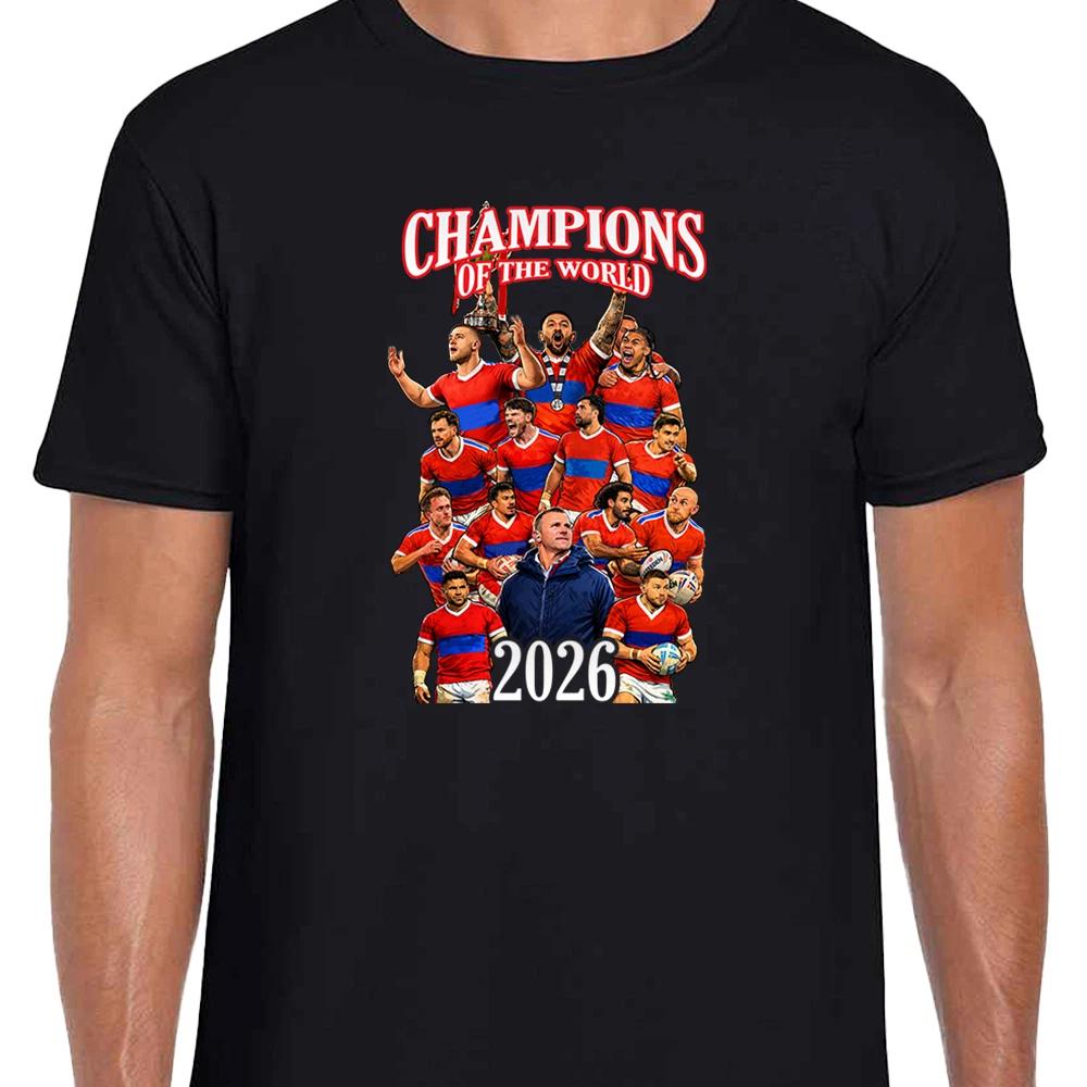 Hull KR Чемпионы Мира 2026 Унисекс Черная Футболка S-XXXL