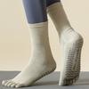 Silicone Non-slip Split Toe Socks Mid-tube Dance Sports Socks Comfortable Indoor Fitness Sock