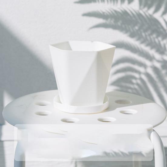 1 комплект изысканного цветочного горшка широкого применения, пластикового креативного ромбовидного цветочного горшка для дома