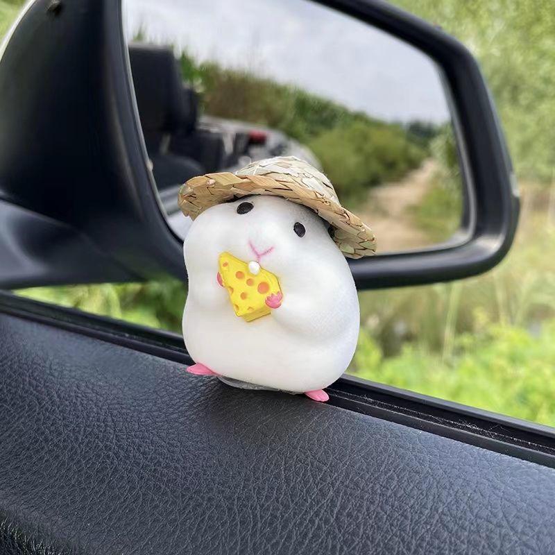 2023 Car Decoration Hamster Car Accessories New Console Cute Doll Car Interior Pendant Car Decoration Car Accessories