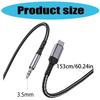 1 м плетеный нейлоновый аудиокабель USB C на 3,5 мм с повышенной прочностью и стабильностью сигнала