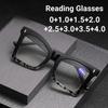 Large-Rimmed Spectacles Anti-Blue Light Presbyopia Glasses Transparent Lenses Reading Glasses For Middle-Aged And Old People