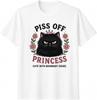 Princess Cute With Boundary Issues Funny Novelty Grumpy Black Cat Gift T Shirt