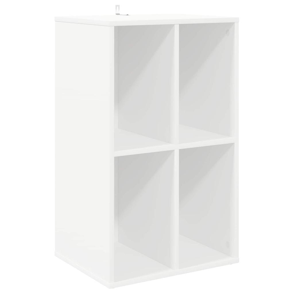 Record Storage Cabinet White 44.5 x 36.5 x 74.5 cm Engineered Wood