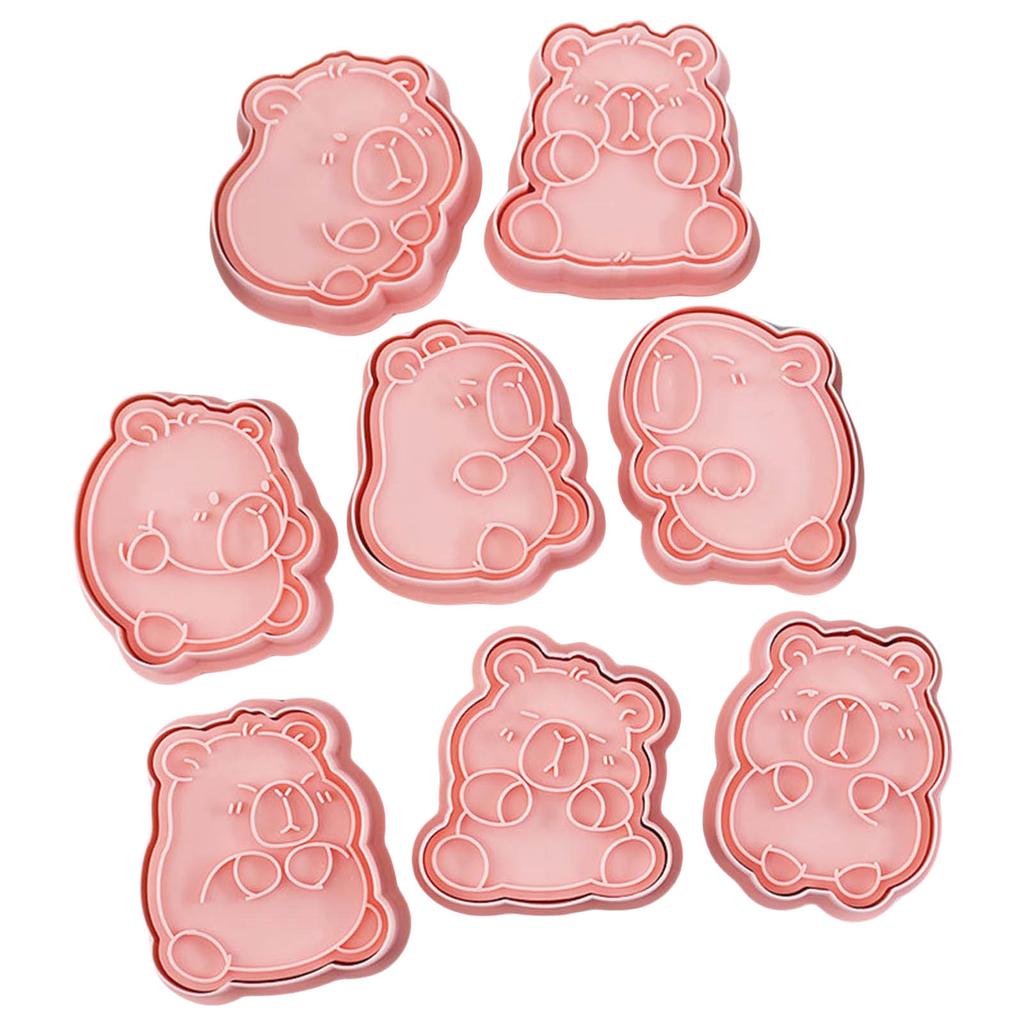 8 шт. Capybara Cookie Mold Biscuit Fondant Embosser Stamp для свадебных вечеринок Пластиковые принадлежности для украшения тортов и выпечки