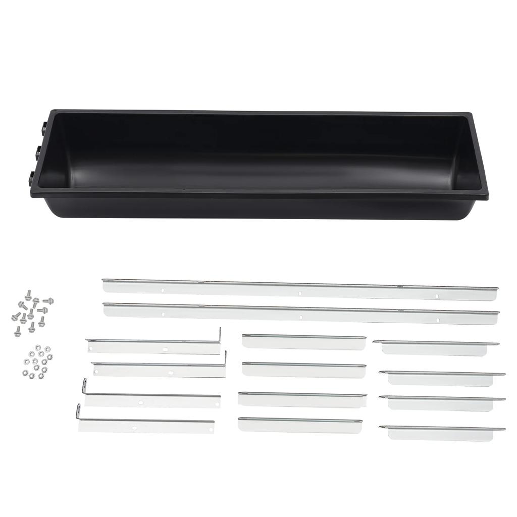 Livestock Feed Trough, 39inch Long Large Capacity Hay Feeder Goat Hay Feeder with Stand,for Calves,Sheep,Horses, Alpacas (Black)