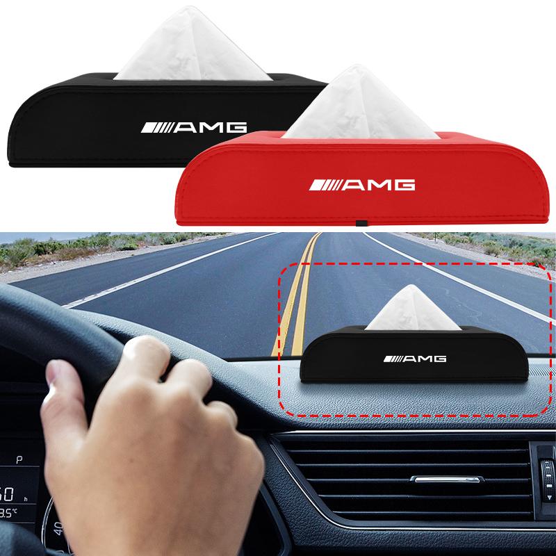 1pcs Car Tissue Box Holder Armrest Box Storage Case For Mercedes-Benz AMG C500 C200 C300 A B C E GLA CLA GLK GL ML GLE W204 W205 W203 W211 W212 W213