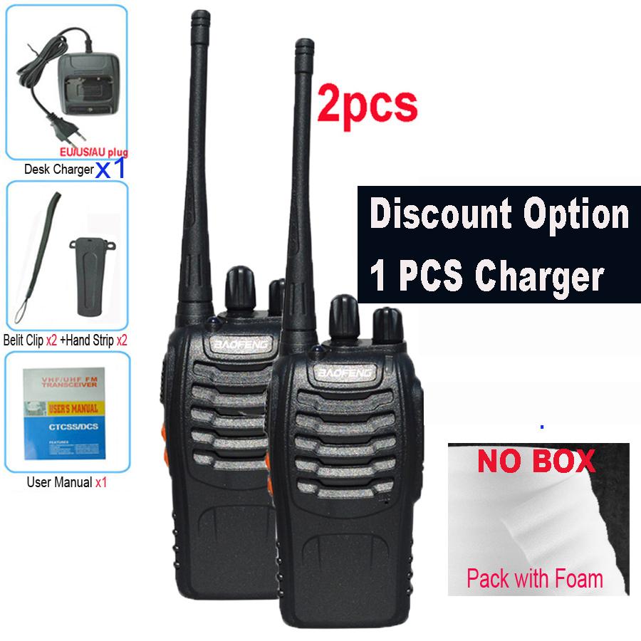 2 шт. Радиостанция Baofeng BF 888S UHF BF888S Дальняя связь Двусторонняя Любительская Портативная Радиостанция для Охоты Отеля Приемник