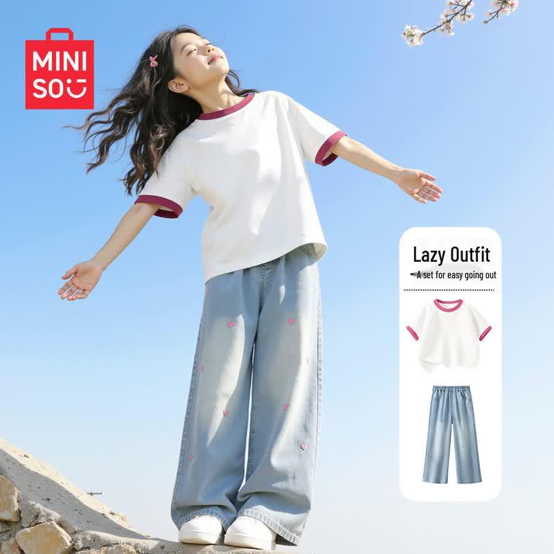 MINISO Повседневный летний комплект одежды для девочек