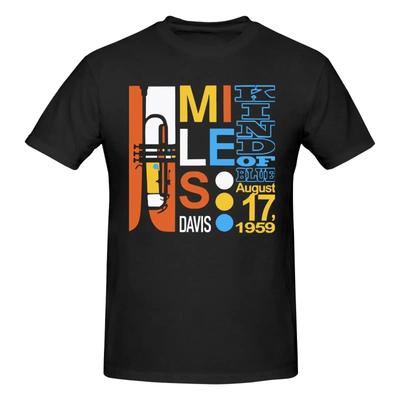 Футболка Miles Davis Kind of Blue - Джазовая музыка - Джон Колтрейн - Blue Note Vntg Harajuku Cotton Graphic Fashion Streetwear