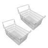 2pcs Freezer Baskets for Chest Freezer Household Wire Storage Basket Bins Organizer with High Low