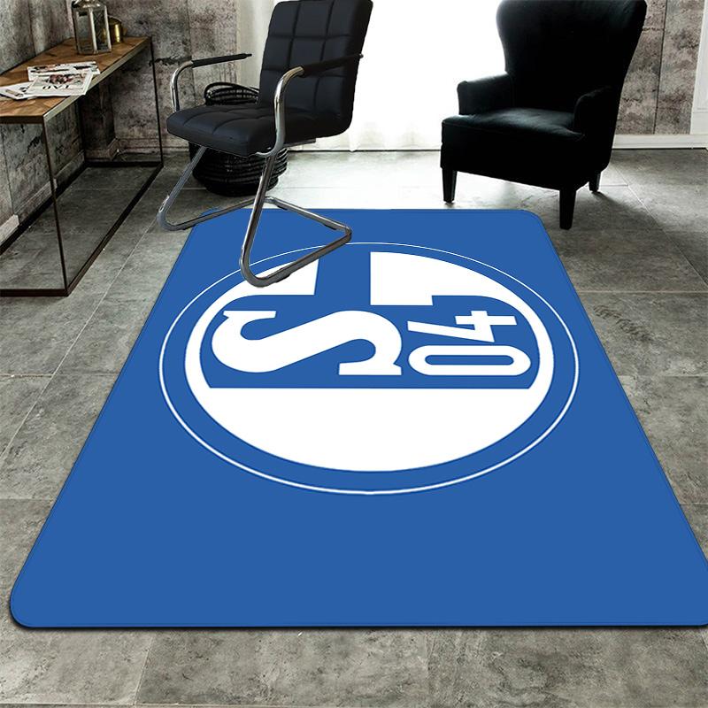 Schalke 04 Pattern Rug Floor Mat for Living Room or Bedroom Soft and Comfortable Carpet a Gift for Birthday and Holiday.