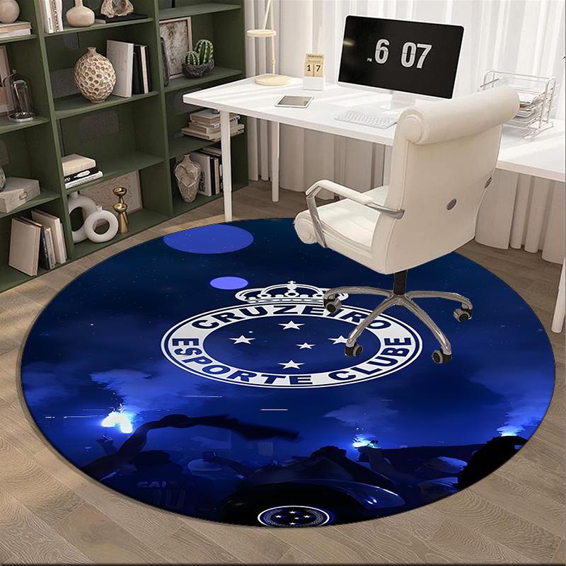 1PC round rug Fc Stars Shine Printed Round Area Rug ,Rug For Home Office, Round Chair Rug, Decorative Carpet Fan gifts Christmas gift