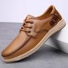 Модная мужская обувь для активного отдыха и пеших прогулок из натуральной кожи, дышащая повседневная обувь, элегантные коричневые мужские туфли для вождения, лоферы ручной работы для ходьбы