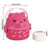 1Pcs Stackable Thermal Bento Box Eyeglass Bear Food Storage Container Durable Lunch Box