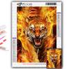 5D Diy Diamond Painting Ferocious Animal  Cross Stitch Full Diamond Embroidery Mosaic