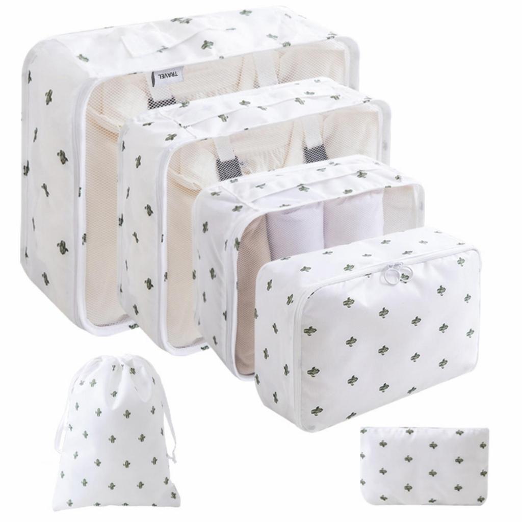 6 Pieces Packing Cube Set Nested Luggage Organizer Compact for Suitcases