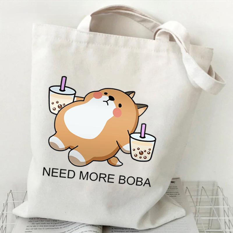 Сумка-тоут Loves Corgis Print Canvas Tote женская сумка для покупок подростковая складная большая вместительная сумка Corgis Lover через плечо