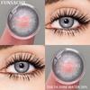 FUNSACHY 1 пара натуральных коричневых контактных линз для глаз, цветные серые контактные линзы для глаз, модные, красивые, для школьников, синие косметические линзы на год
