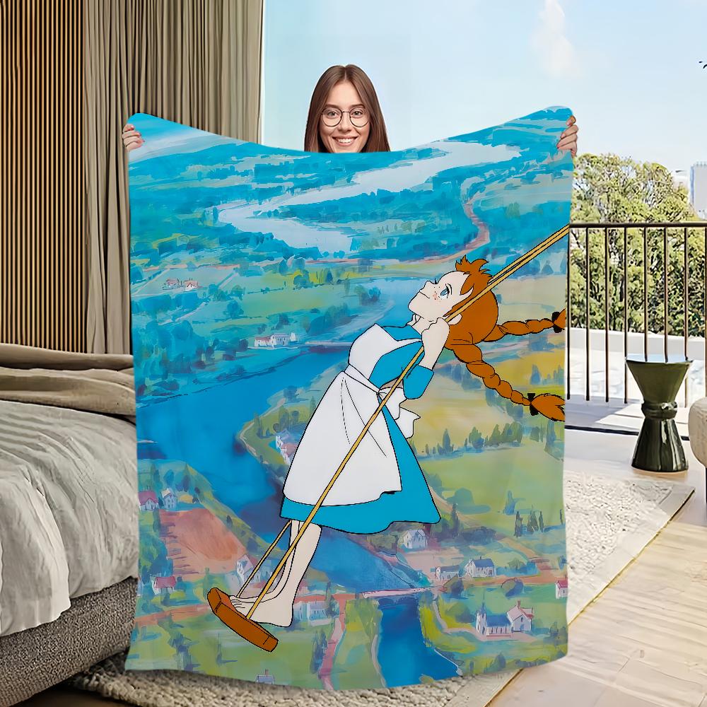 Мультфильм аниме a-Энн из Зеленых Крыш Фланелевое теплое уютное мягкое плюшевое одеяло для дивана гостиной дома спальни дорожный подарок дом