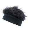 Natural Novelty Knit Fake Hair Hat Windproof Decorative Hat Beanie Wig Hat Fun Short Hair Caps
