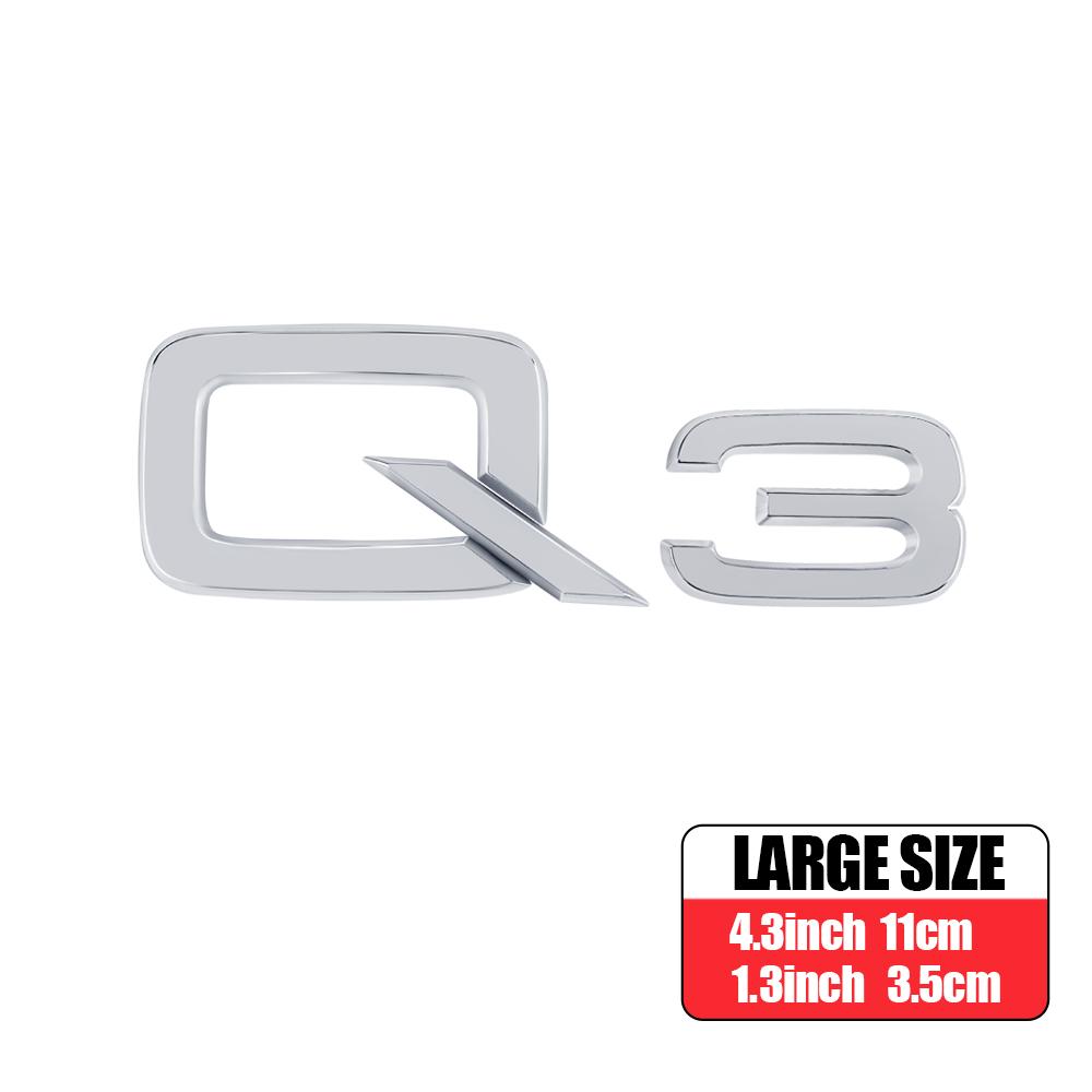 ABS Car Body Rear Trunk Stickers Q3 Q5 Q7 A4L A6L A8L Emblem Auto Tail Badge Replacement Decals for Q1 A4 B8 A3 8P A6 C7 8V TT