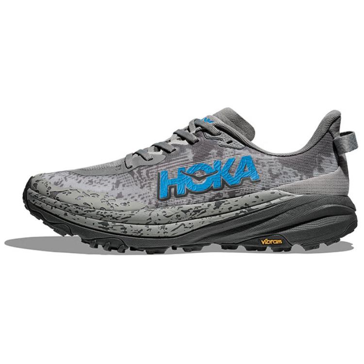 HOKA Speedgoat 6 2E Wide Galactic Grey Blue Men Sneakers 1147830-GCG