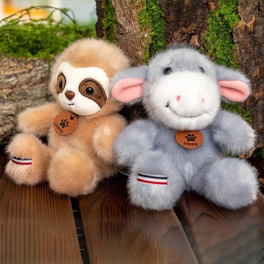 Polyester Cat Dog Pendant Bee Monkey Key Chain Creative Plush Animal Key Ring Students