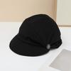 Womens Foldable Linen-Style Sun Hat With Short Brim Adjustable Fit Fashion Beret Cap