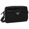 Shoulder Bag Renylon Saffiano Leather Triangle Logo Black Men Women 2VH048 2DMH F0002 XOO [Prada] [Item]