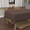 Rectangular Stain-resistant Tablecloth In Washed Microfibre 140x240 Cm BOHEME Brown, by Soleil d'Ocre