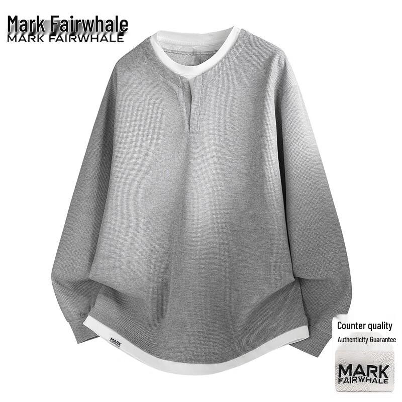 Mark Fairwhale Мужская толстовка с круглым вырезом, имитация двух предметов