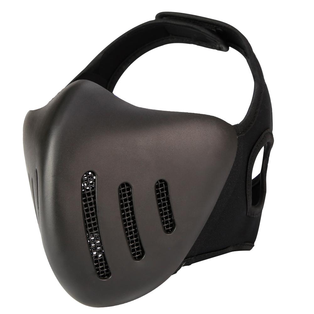 TPU Outdoor Tactics Face Shield Protection Equipment for Field Shooting Hunting CS Simulation GamesBlack