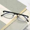 Anti-Blue Light Myopia Glasses Finished Business Men Women Metal Square Prescription Eyeglasses Diopter 0 -0.5 To -6.0 Oculos