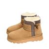 New Warm Snow Boots In Autumn and Winter, Piled and Thickened Fur Integrated, Northeast Short Cotton Shoes Are Non-slip.