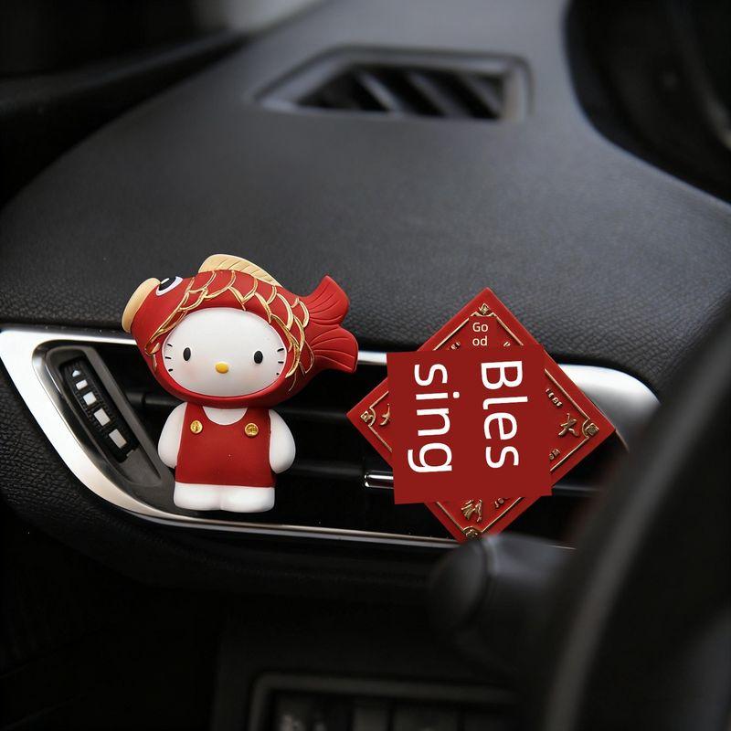 Car Air Freshener God of Wealth Kitty Creative Car Fragrance Car Air Conditioning Diffuser Stone Car Vent Perfume